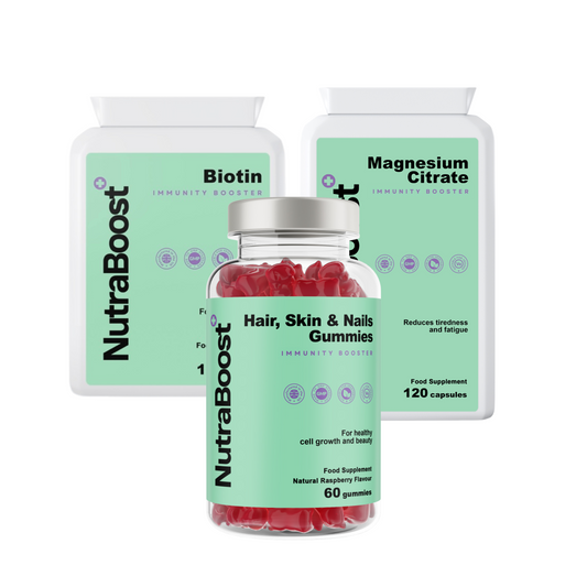 Healthy Hair Bundle - Magnesium, Hair, Skin and Nails Complex & Biotin