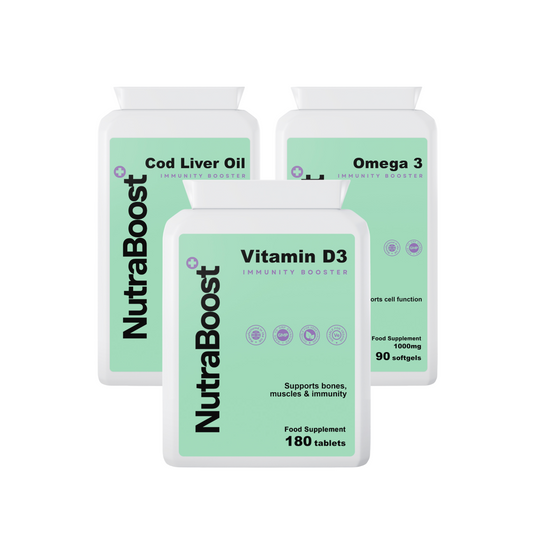 Gym Boost Bundle - Omega 3, Cod Liver Oil & Vitamin D3